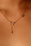 14K Gold Vermeil Diamond Bowknot Necklace