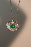 Diamond Cloud Jade Necklace