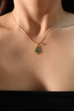 18K Gold Vermeil Christmas Tree Necklace