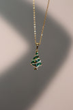 18K Gold Vermeil Christmas Tree Necklace