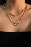 18K Real Gold Plated Sea Shell Pearls Necklace