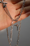 Diamond Bow Star Chain Necklace