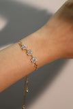 14K Real Gold Plated Diamond Flake Bracelet