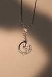 Platinum Plated Moonlight Dangle Necklace