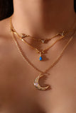 24K Gold Vermeil Blue Opal Droplet Necklace