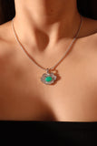 Diamond Cloud Jade Necklace