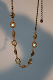 18K Real Gold Plated Multi Moonstone Shell Necklace