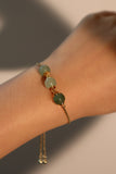 14K Real Gold Plated 3 in 1 Jade  Bracelet