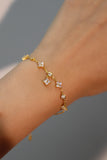 18K Gold Vermeil Multi Lucky Leaf Bracelet