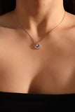 925 Sterling Silver Moonstone Moon Necklace