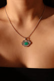 Diamond Cloud Jade Necklace