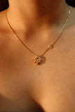 18K Gold Vermeil Diamond Sun Necklace