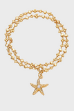 18K Real Gold Plated Diamond Starfish Necklace (Waist Chain)