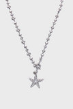 Platinum Plated Diamond Starfish Necklace (waist chain)