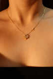 18K Gold Vermeil Diamond Sun Necklace