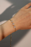 14K Real Gold Plated Diamond Flake Bracelet