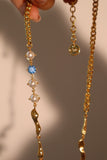 18K Real Gold Plated Blue Shell Necklace