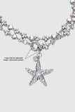 Platinum Plated Diamond Starfish Necklace (waist chain)