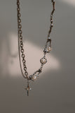 Platinum Plated Pearl Star Necklace