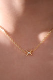 18K Real Gold Plated Diamond Star Layer Necklace