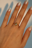 18K Gold Stainless Steel Diamond Pole Star Ring