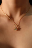 18K Gold Vermeil Christmas Bell Necklace