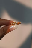 24K Gold Vermeil Diamond Pearls Ring