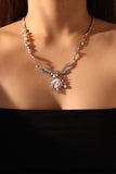 Platinum Plated Pink Shell Necklace