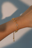 18K Real Gold Plated Diamond Cross Bracelet