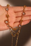 18K Real Gold Plated Moonstone Knot Necklace