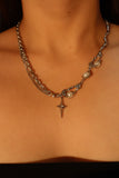 Platinum Plated Pearl Star Necklace