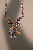 18K Rose Gold Plated Blue Shell Necklace