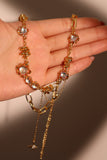 18K Real Gold Plated Moonstone Knot Necklace