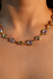 18K Real Gold Plated Multi Moonstone Shell Necklace