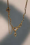 18K Real Gold Plated Diamond Dangle Necklace