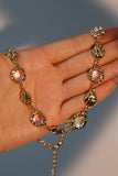 18K Real Gold Plated Multi Moonstone Shell Necklace