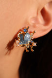 18K Real Gold Plated Blue Shell Earrings