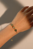 14K Real Gold Plated 3 in 1 Jade  Bracelet