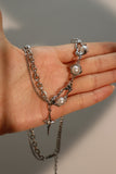 Platinum Plated Pearl Star Necklace