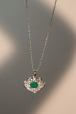 Diamond Cloud Jade Necklace