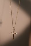 14K Real Gold Plated Heavenly Cross Necklace