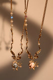 18K Real Gold Plated Pink Shell Necklace