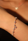 925 Sterling Silver Multi Lucky Leaf Bracelet