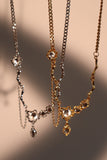 18K Real Gold Plated Diamond Dangle Necklace