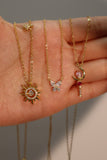 18K Gold Vermeil Diamond Sun Necklace