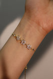 14K Real Gold Plated Diamond Flake Bracelet