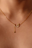 18K Gold Vermeil Shell Moon Star Necklace