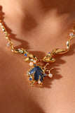 18K Real Gold Plated Blue Shell Necklace