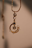 18K Real Gold Plated Moonlight Dangle Necklace