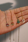 18K Gold Vermeil Christmas Tree Necklace